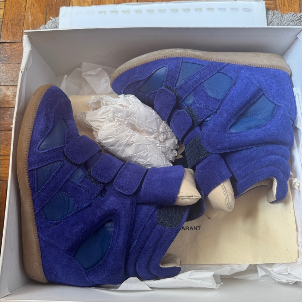 Isabel Marant Blue Quilted Sneakers